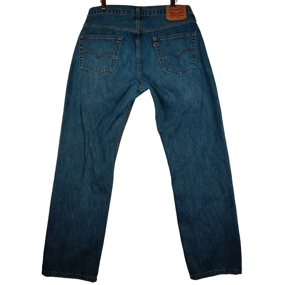 Levis 559‎ Jeans Mens 34x32 (Actual 36x30) Blue Relaxed Straight Mid Rise Denim